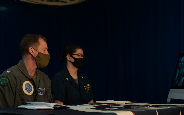 Sailors Conduct Tele Conference