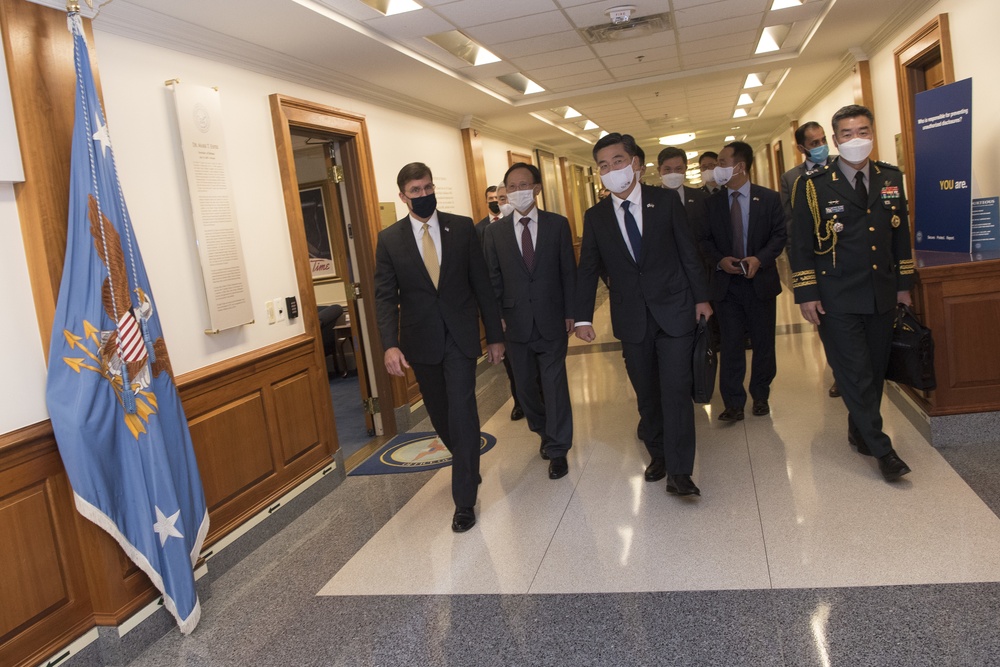 Secretary Esper Hosts Korean Minister of National Defense