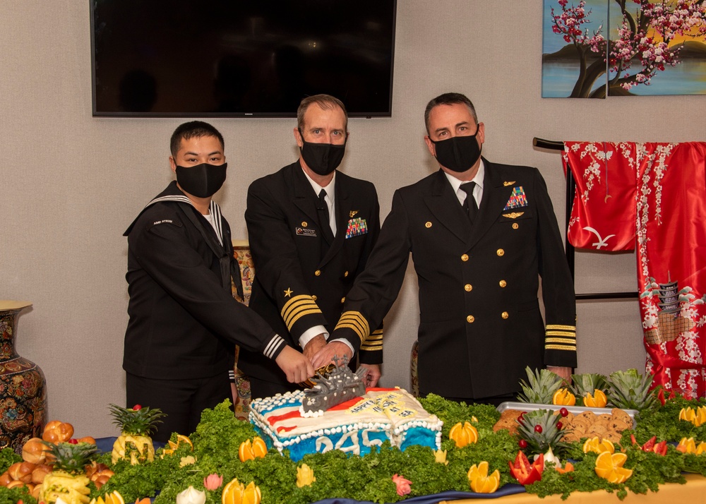 Navy Birthday Cake Cutting Ceremony