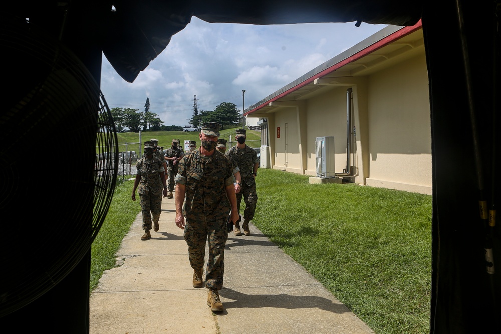 III MEF Commanding General Tours Camp Courtney operations facilities