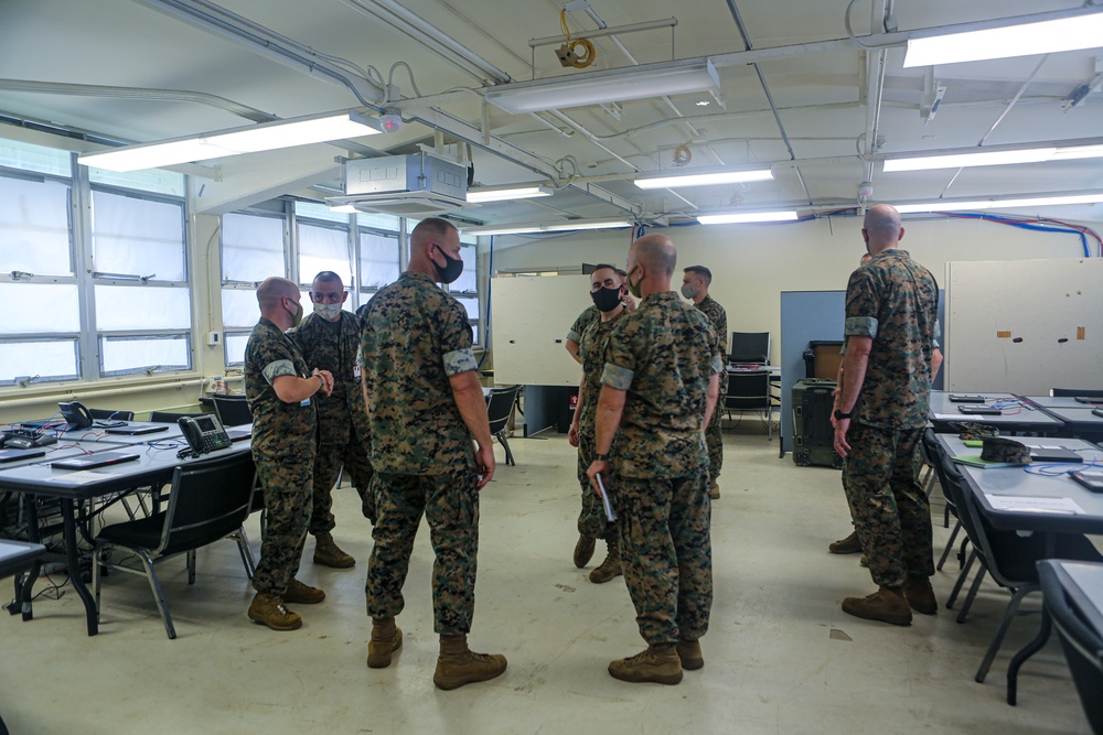 III MEF Commanding General Tours Camp Courtney Operations Facility