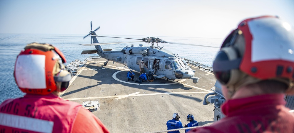 John Paul Jones conducts flight operations
