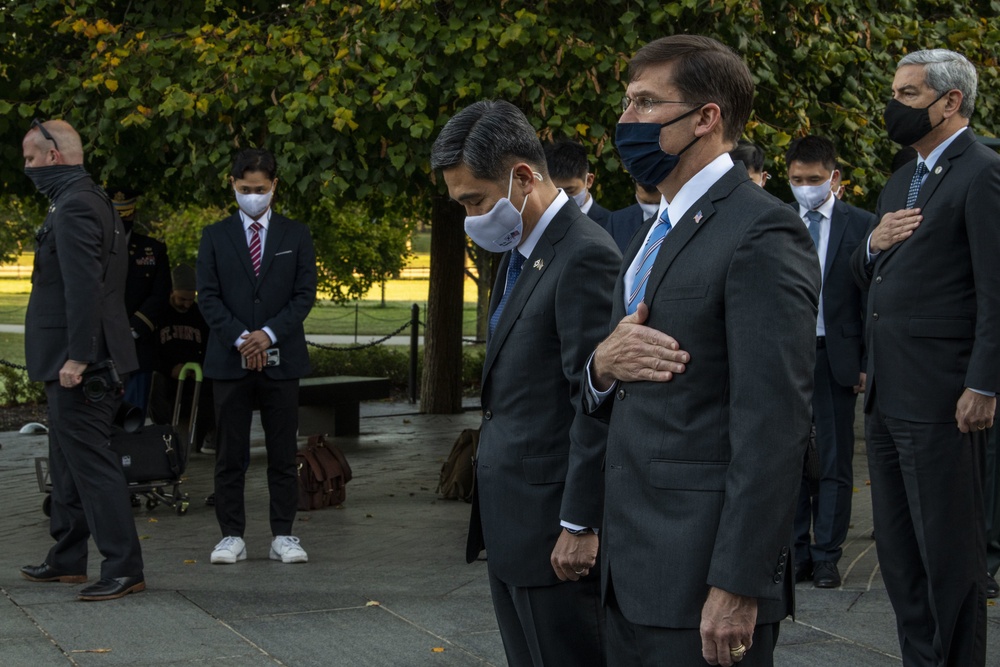 Defense Secretary Dr. Mark T. Esper meets with Republic of Korea Minister of Defense Suh Wook