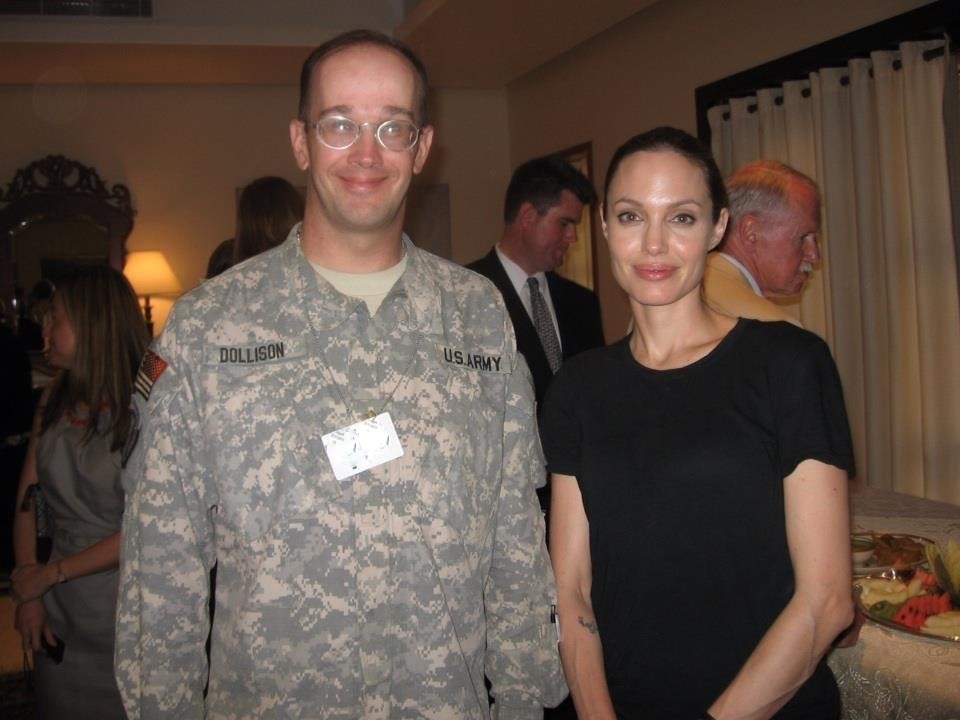 Col. Allan Dollison meets Angelina Jolie