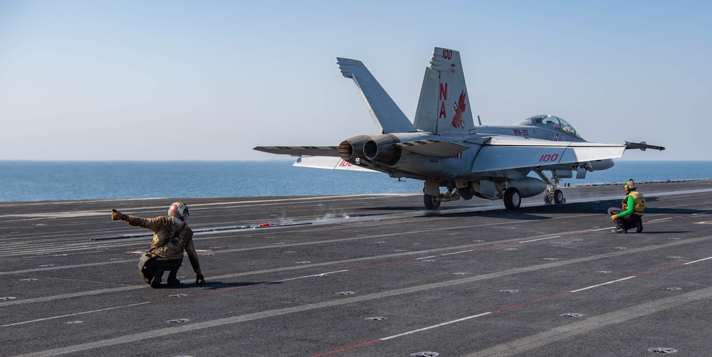 F/A-18E Super Hornet Launches Off the Flight Deck