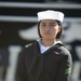 SN Jennifer Martinez poses for a picture along side USS Constitituion.