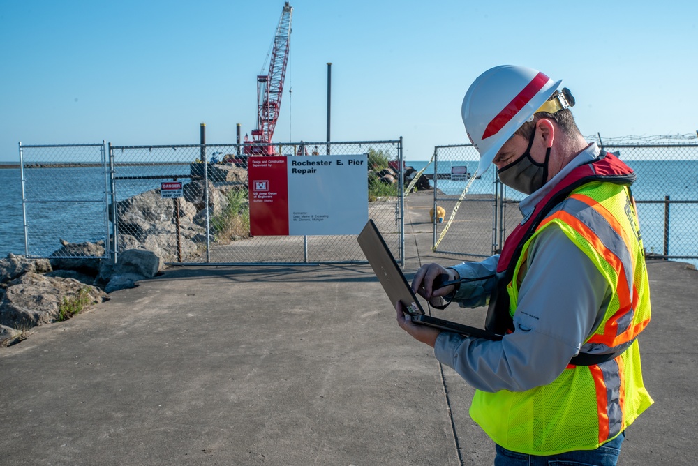 Rochester Harbor east pier repair project