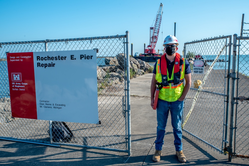 Rochester Harbor east pier repair project