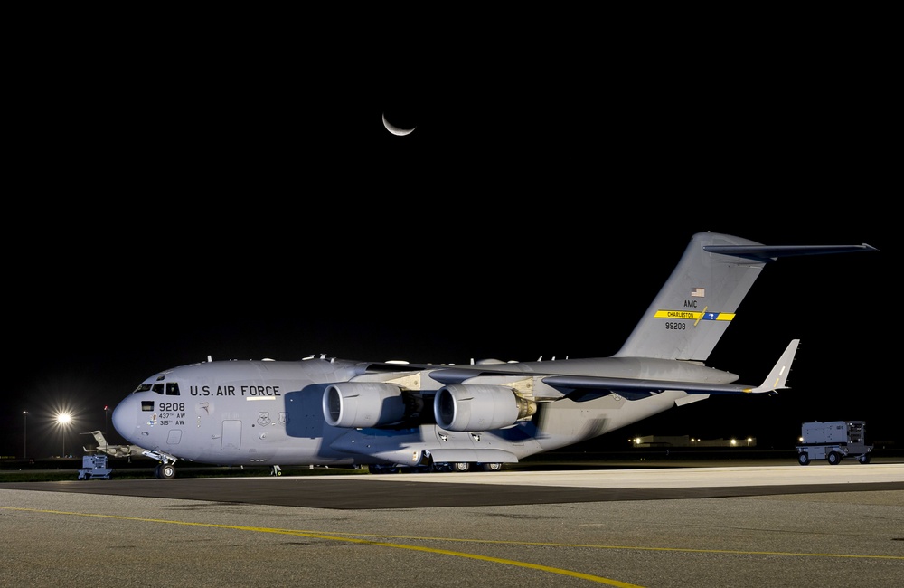 Dover AFB night flight line