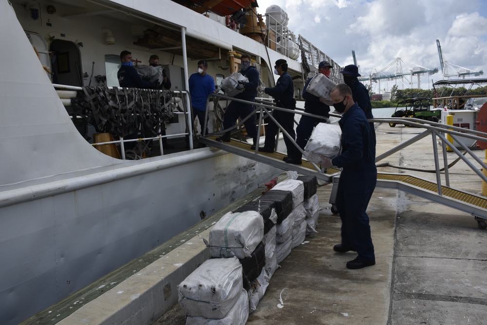 Coast Guard Cutter Valiant returns home after interdicting $27 million in cocaine