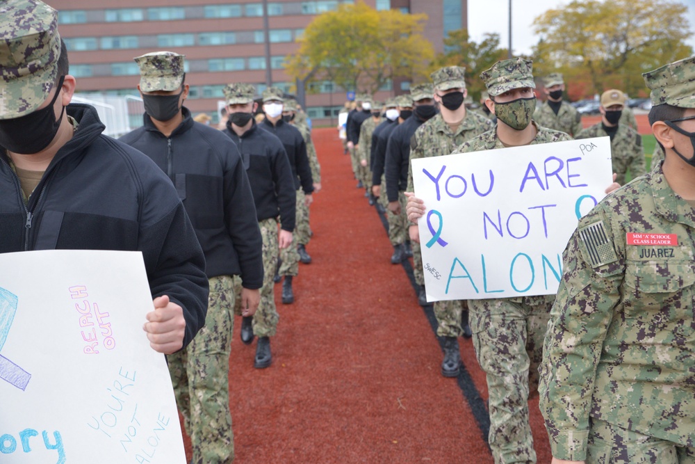 Surface Warfare Engineering School Command Holds Silent March for Suicide Prevention