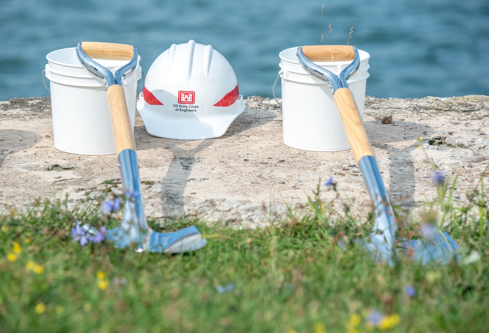 Groundbreaking ceremony for seawall repairs at Ralph C. Wilson, Jr. Centennial Park