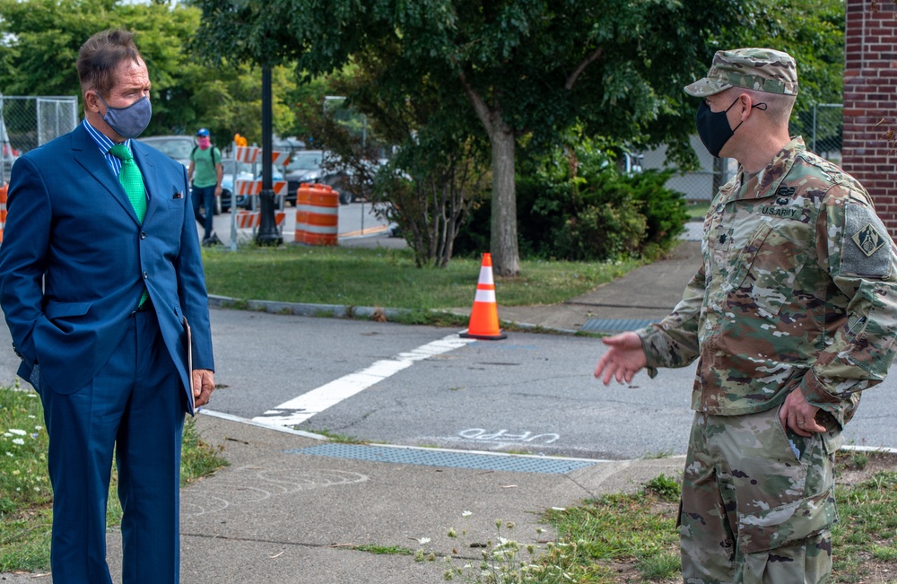 Groundbreaking ceremony for seawall repairs at Ralph C. Wilson, Jr. Centennial Park