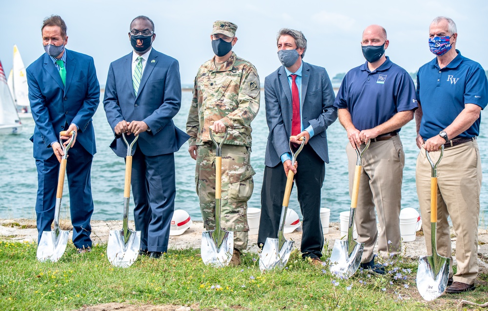 Groundbreaking ceremony for seawall repairs at Ralph C. Wilson, Jr. Centennial Park