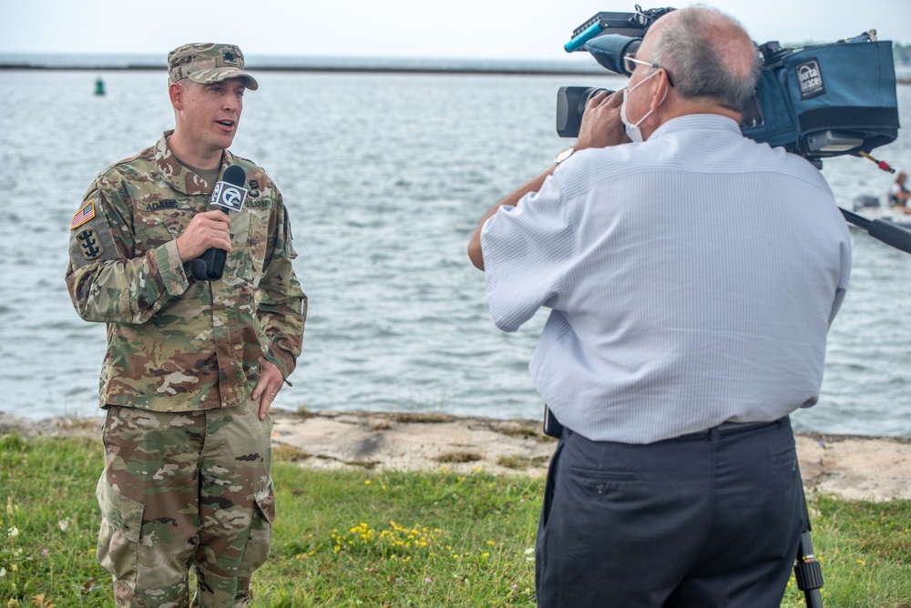 Groundbreaking ceremony for seawall repairs at Ralph C. Wilson, Jr. Centennial Park