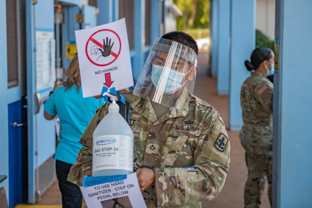 Hawaii National Guard Assists the Department of Health with Flu Vaccinations at Honowai Elementary