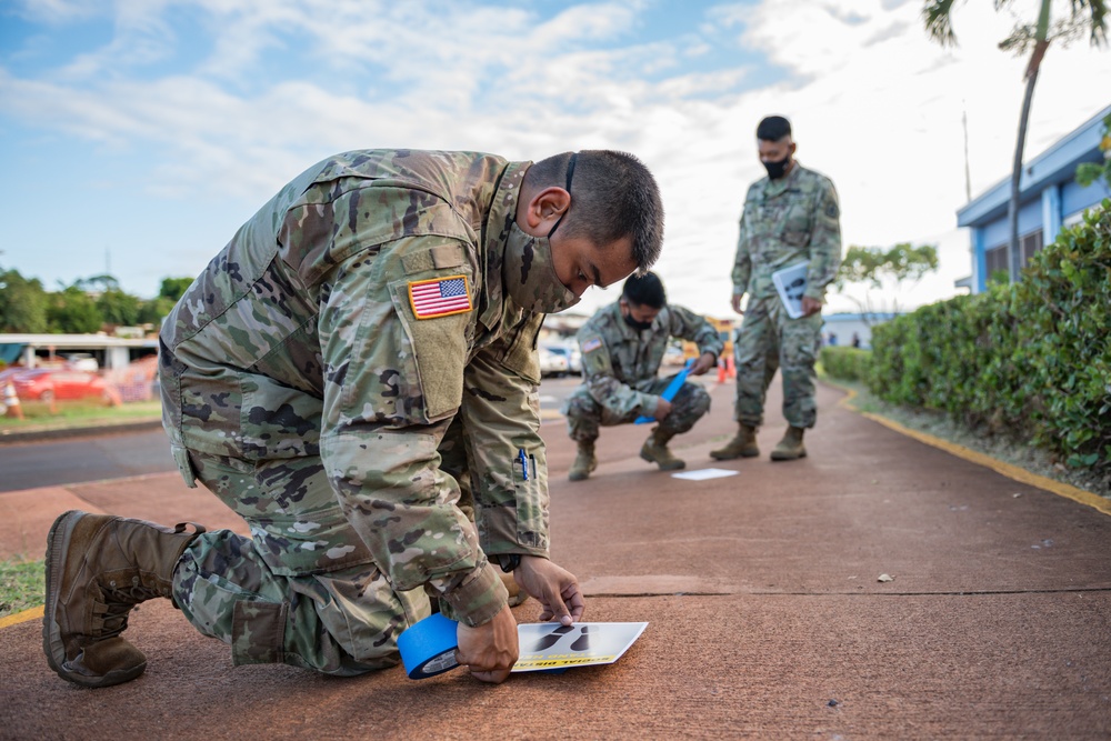 Hawaii National Guard Assists the Department of Health with Flu Vaccinations at Honowai Elementary