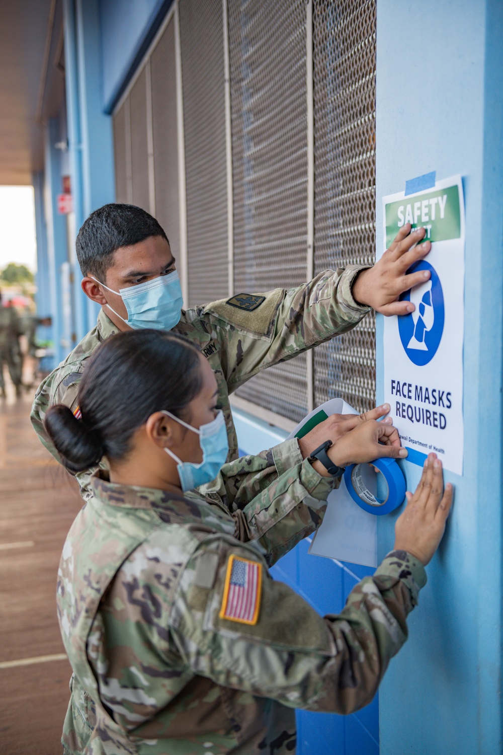 Hawaii National Guard Assists the Department of Health with Flu Vaccinations at Honowai Elementary