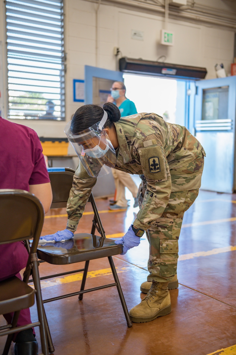 Hawaii National Guard Assists the Department of Health with Flu Vaccinations at Honowai Elementary