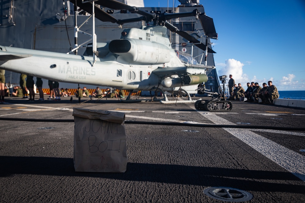 EOD enhance robot manipulation training aboard USS New Orleans