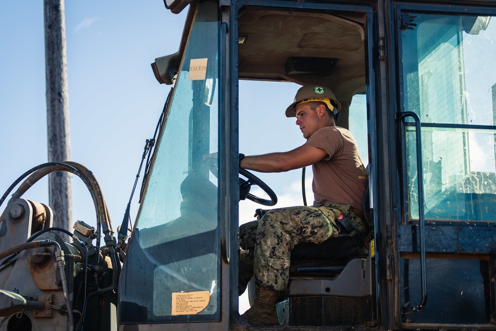 Seabees Clear the Way for Tinian Road Construction