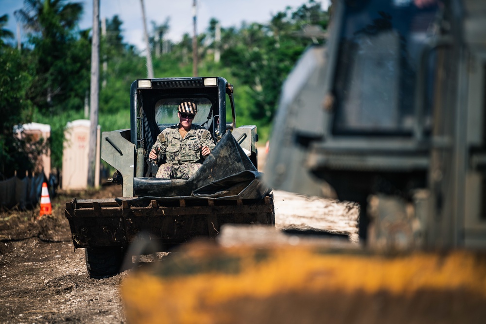 Seabees Clear the Way for Tinian Road Construction