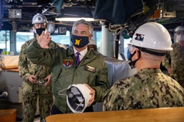 Secretary of the Navy Tours USS Milius (DDG 69)