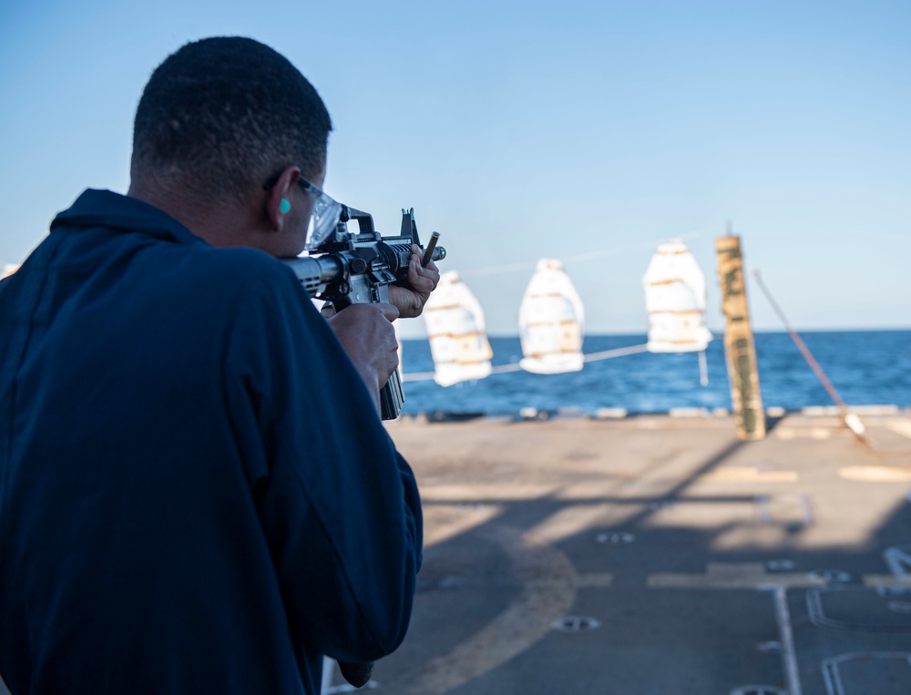 Sterett Sailors Participate in Live Fire Exercise