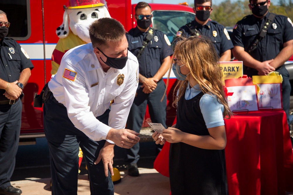 MCB Camp Lejeune students know fire safety, awarded for Fire Prevention Week Poster and Essay Contest