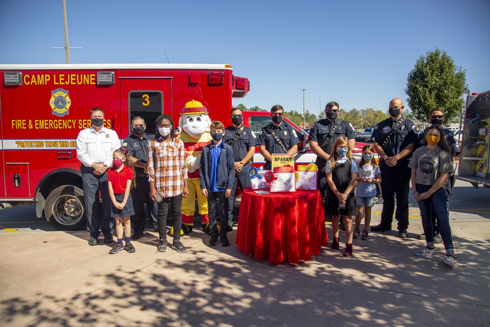 MCB Camp Lejeune students know fire safety, awarded for Fire Prevention Week Poster and Essay Contest