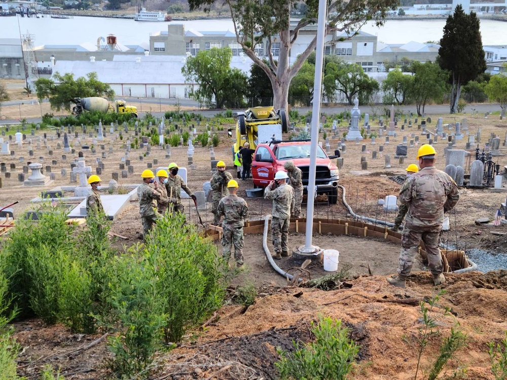 Army Reserve Soldiers support City of Vallejo in restoration of historic west coast naval cemetery