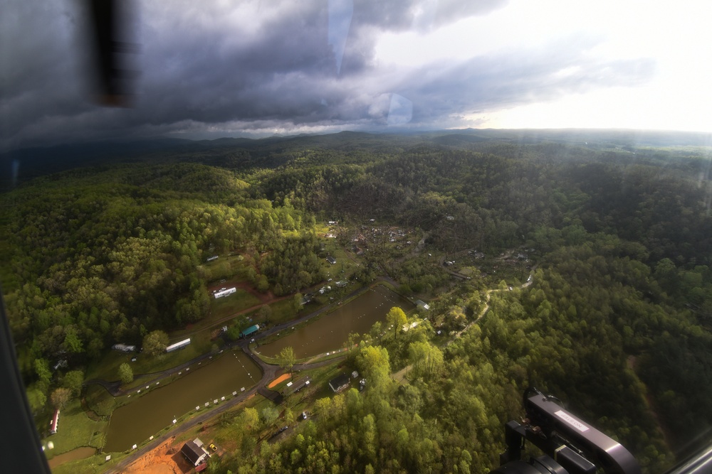 SCARNG LUH-72A Lakota supports local authorities after tornadoes hit in SC