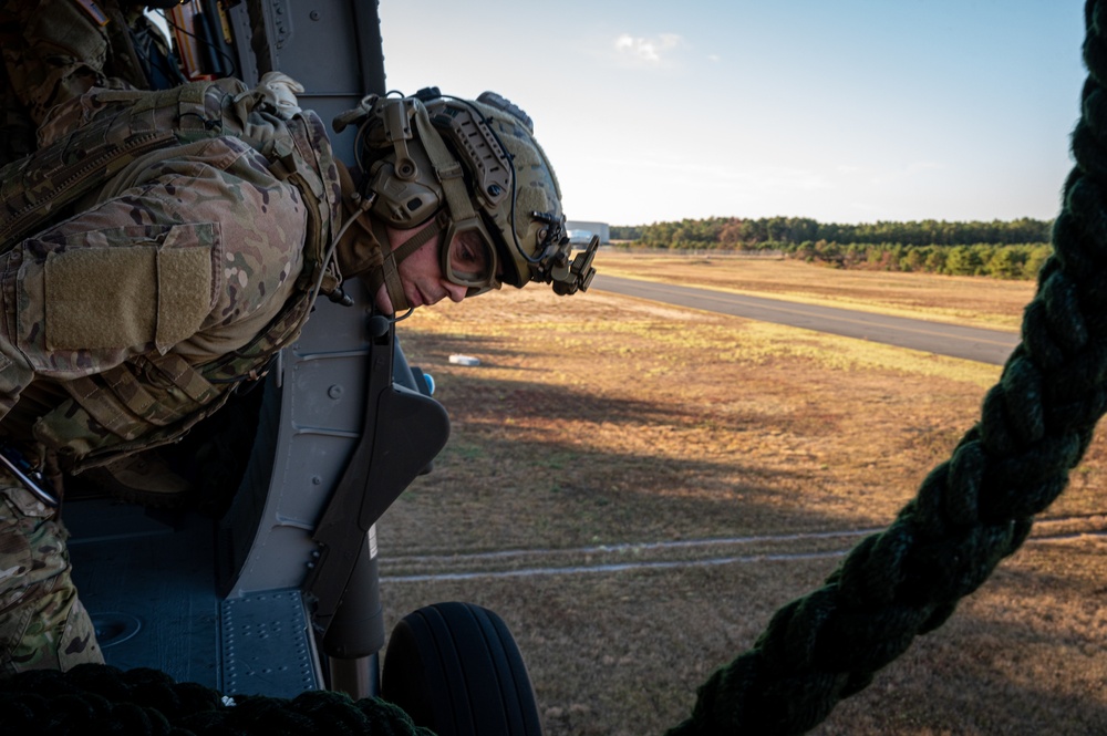 227th Air Support Operations Squadron Fast Rope Training