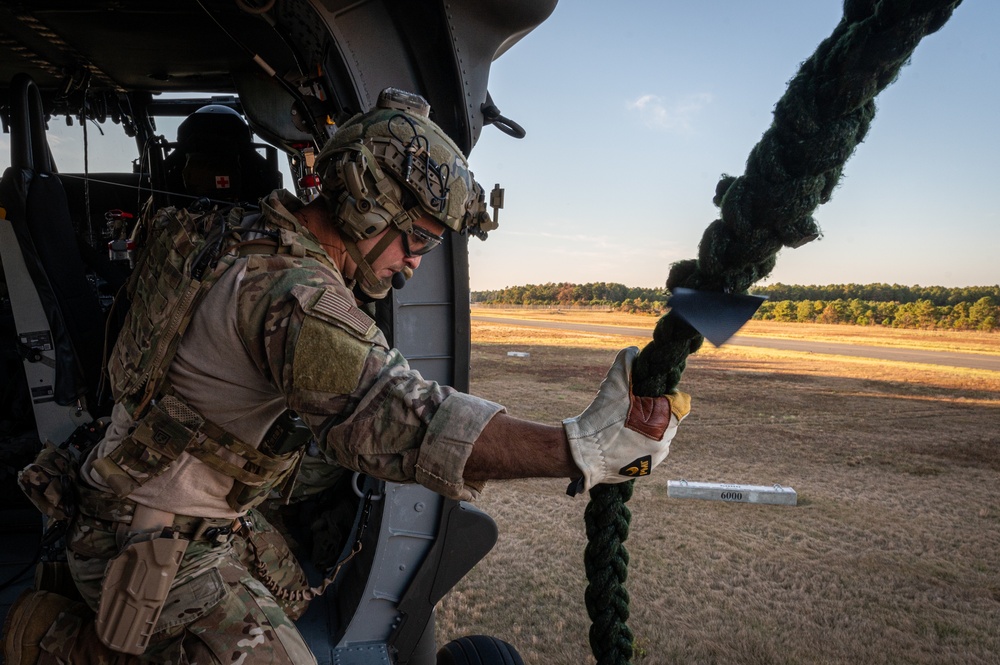 227th Air Support Operations Squadron Fast Rope Training