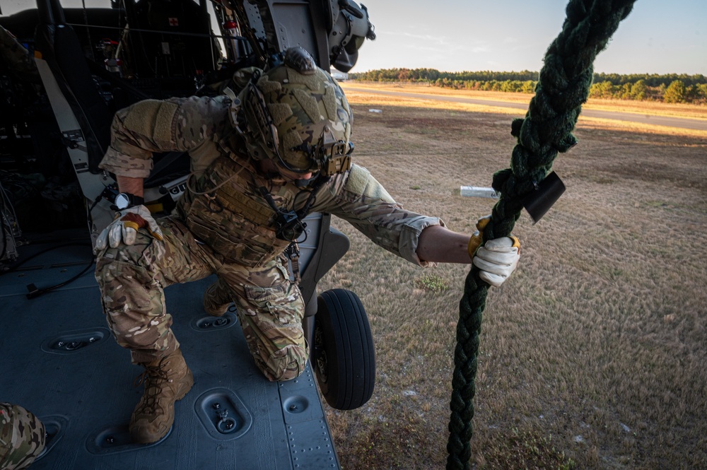 227th Air Support Operations Squadron Fast Rope Training