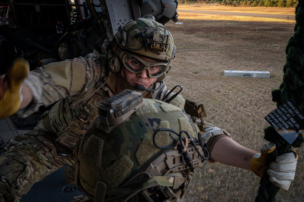 227th Air Support Operations Squadron Fast Rope Training