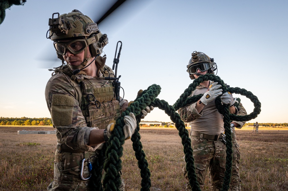 227th Air Support Operations Squadron Fast Rope Training