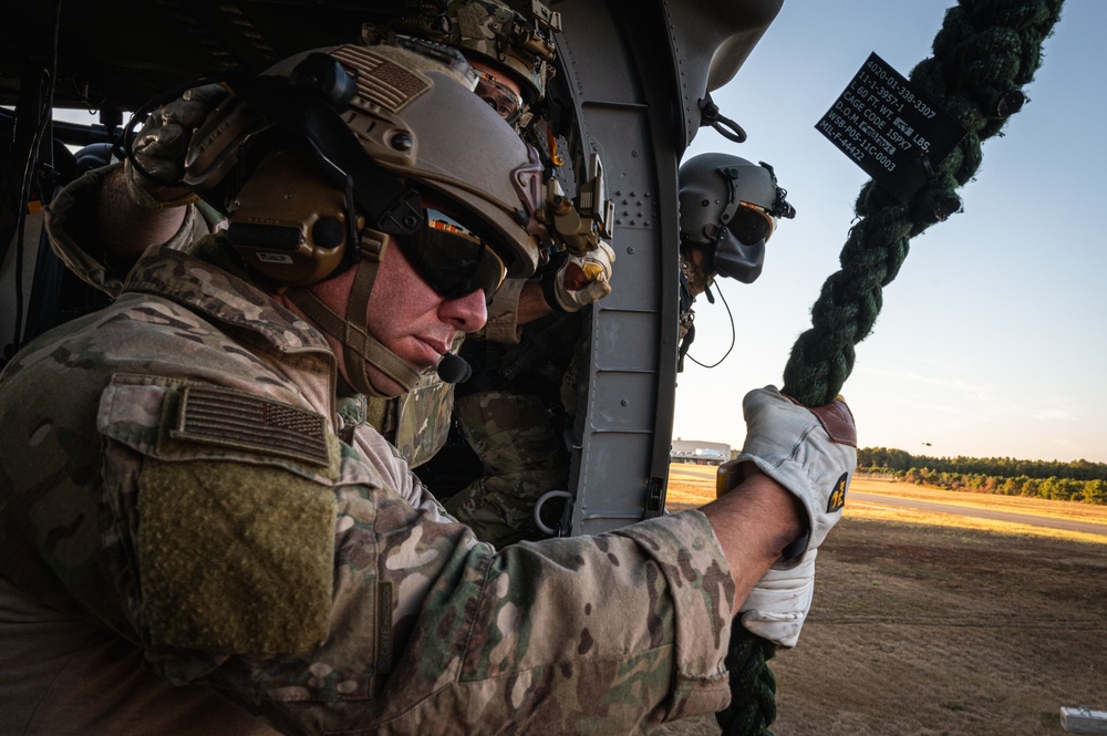 227th Air Support Operations Squadron Fast Rope Training