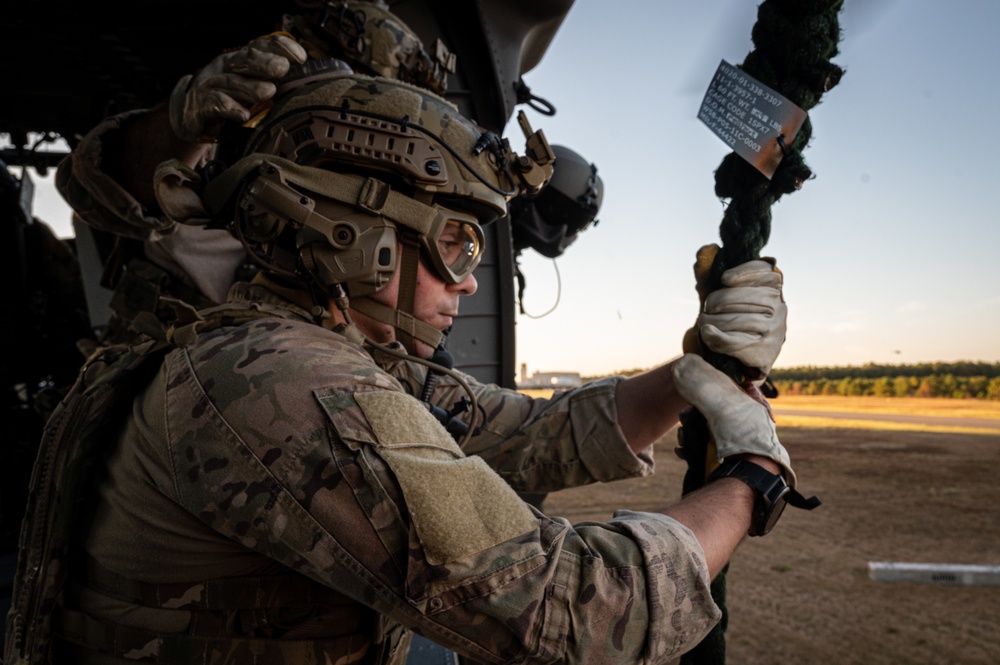 227th Air Support Operations Squadron Fast Rope Training