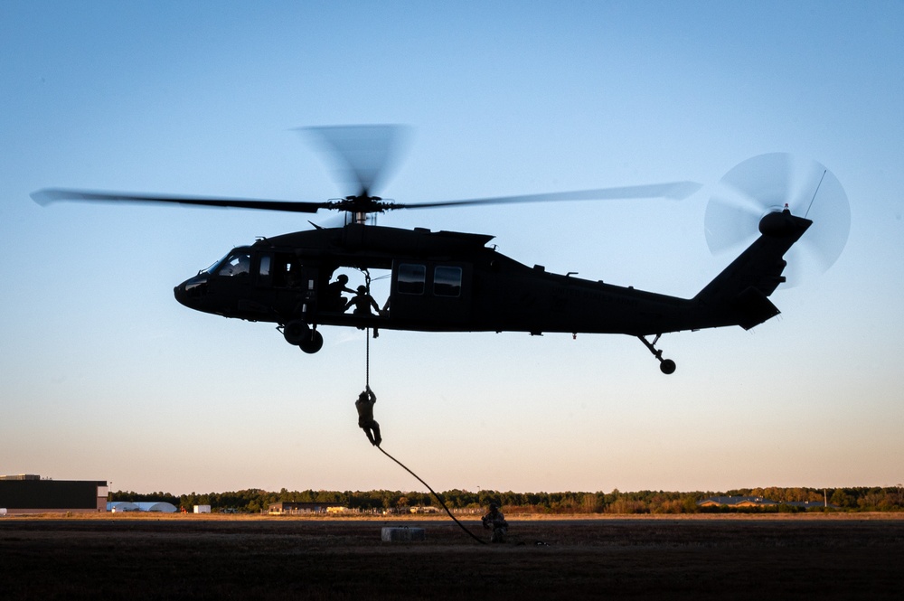 227th Air Support Operations Squadron Fast Rope Training