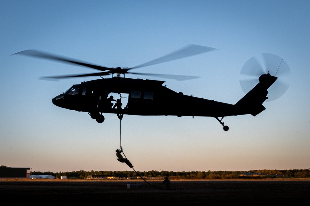 227th Air Support Operations Squadron Fast Rope Training