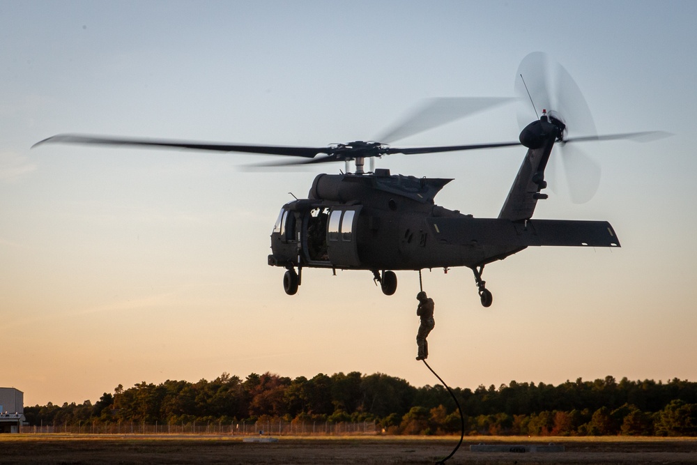 227th Air Support Operations Squadron Fast Rope Training