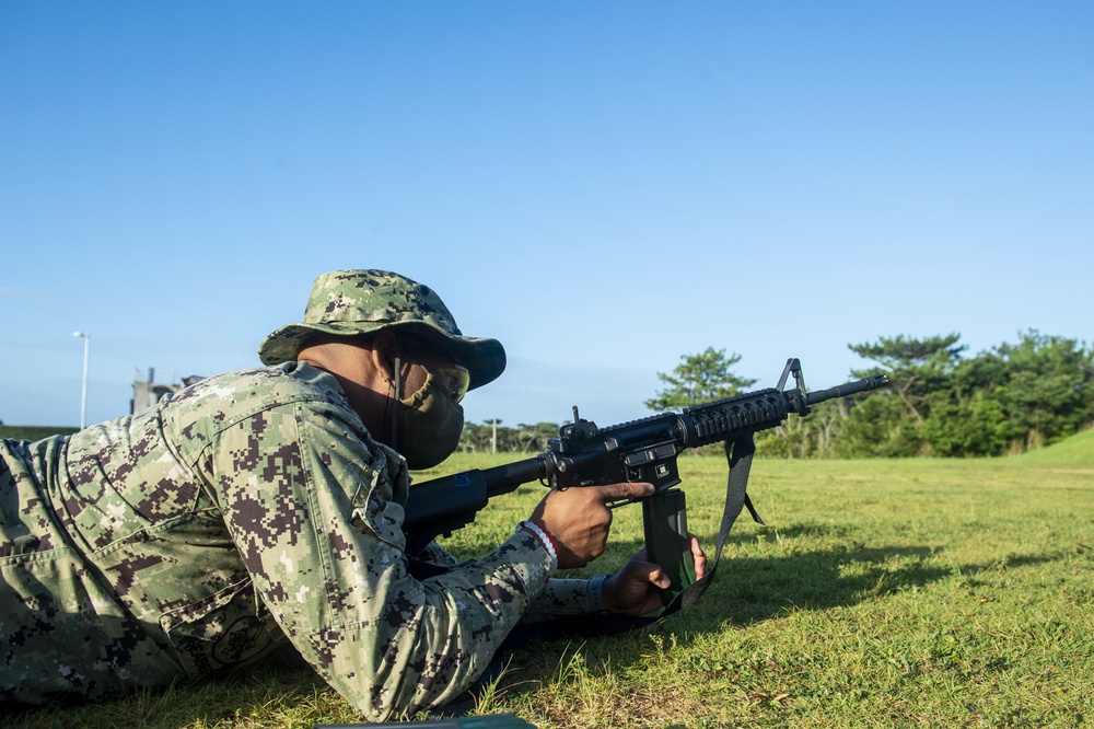 Seabees qualify with M4 rifles in Okinawa, Japan