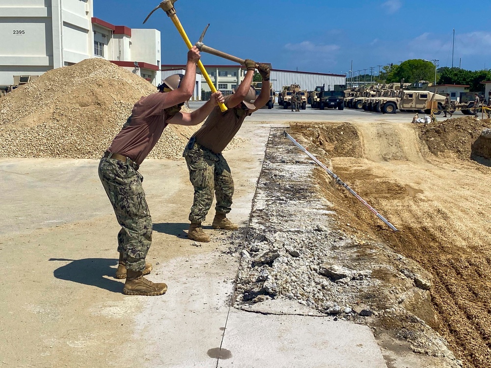 NMCB-3 Constructs USMC G/ATOR Facility in Okinawa