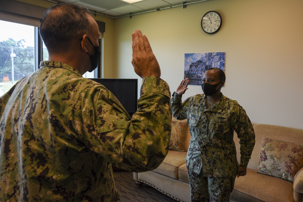 Joint Region Marianas Command Master Chief Tisdale Reenlists