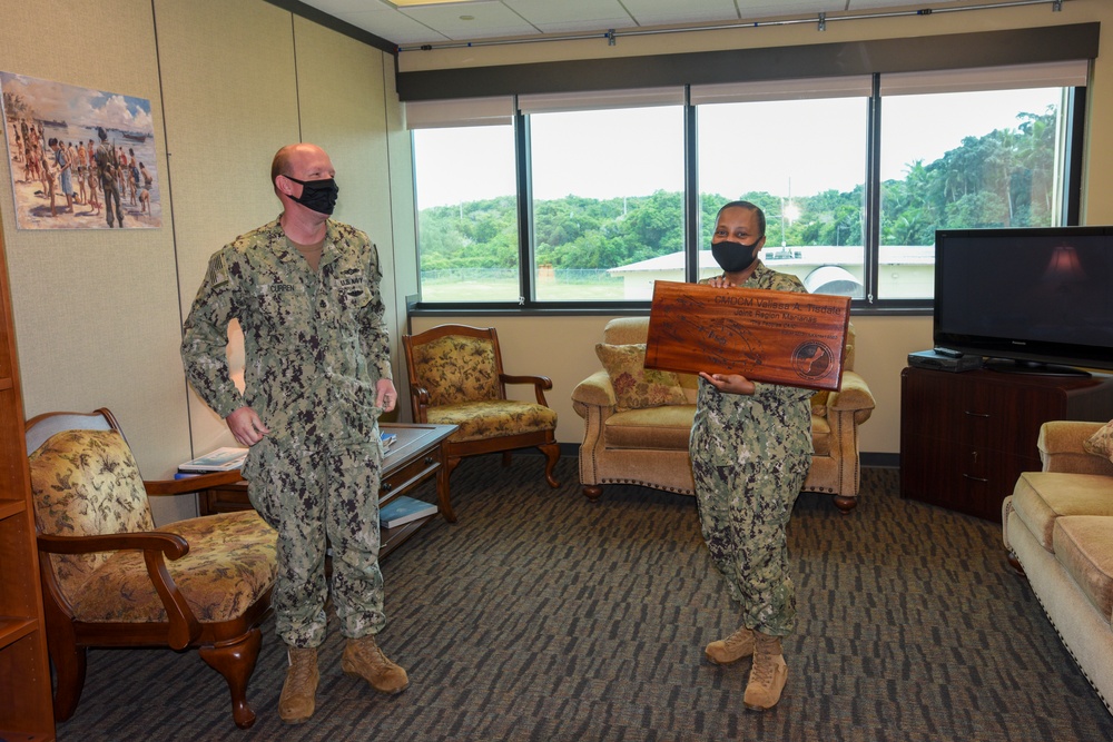 Joint Region Marianas Command Master Chief Tisdale Reenlists