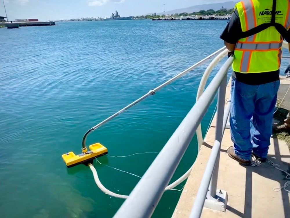 NAVSUP FLC Pearl Harbor Practices Emergency Response during Fuel Spill Prevention, Response Training