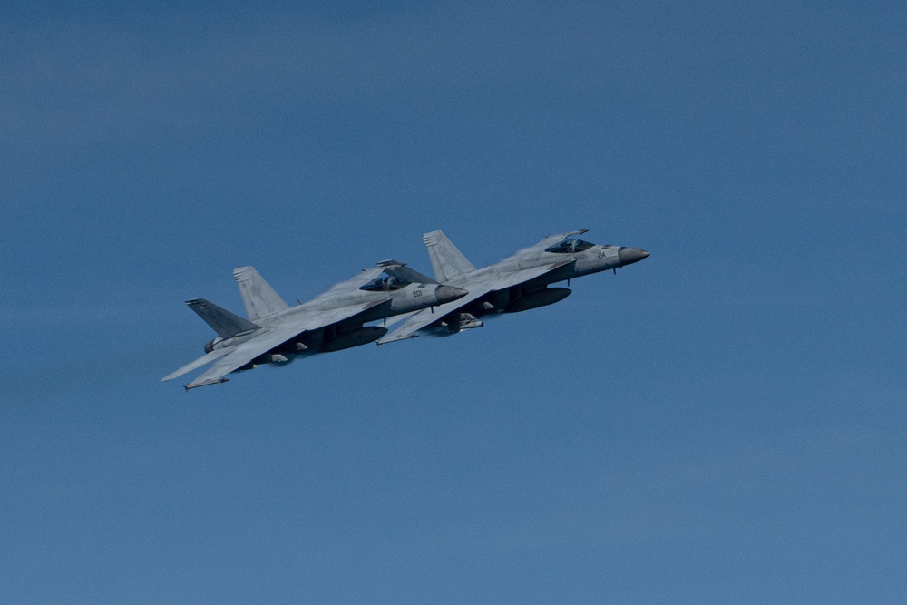 Strike Fighter Squadron (VFA) 27 Conducts Fly-by