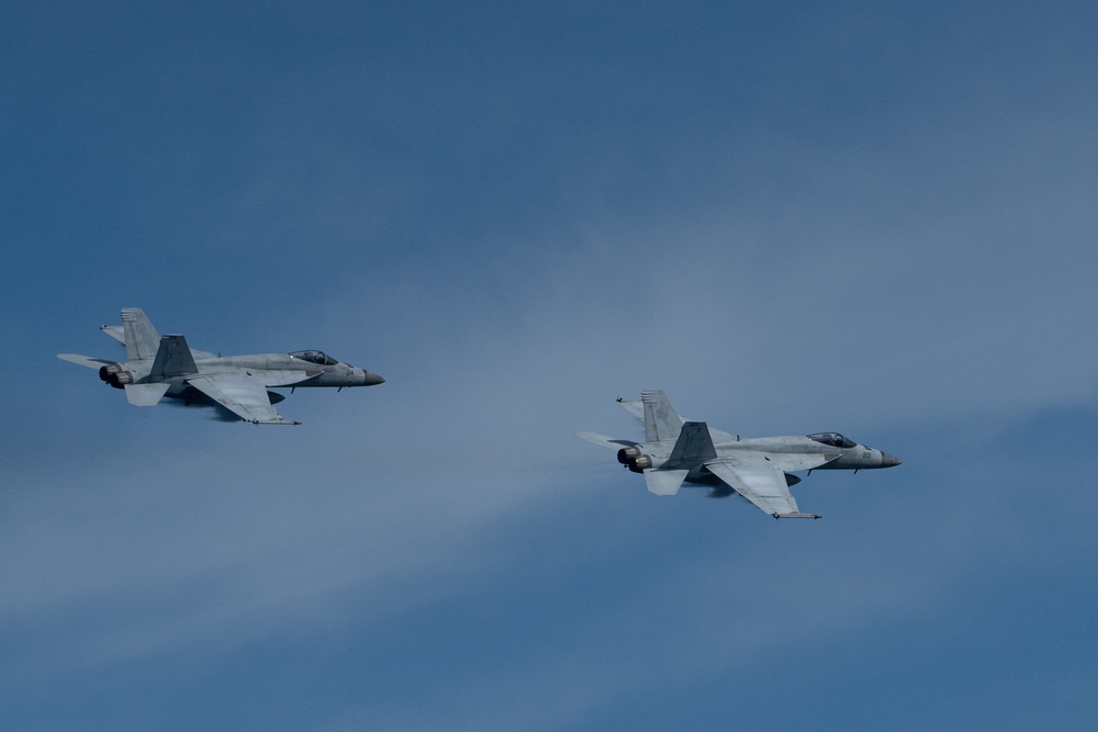 Strike Fighter Squadron (VFA) 27 Conducts Fly-by