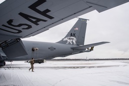 Alaska Air National Guard unveils new tail flash on Stratotanker aircraft at Eielson AFB